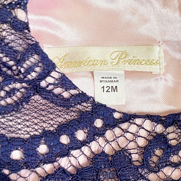 Baby Girl Dress w/ Tutu 12 Months 2 Pieces 1st Birthday Photos AMERICAN PRINCESS - Picture 4 of 7